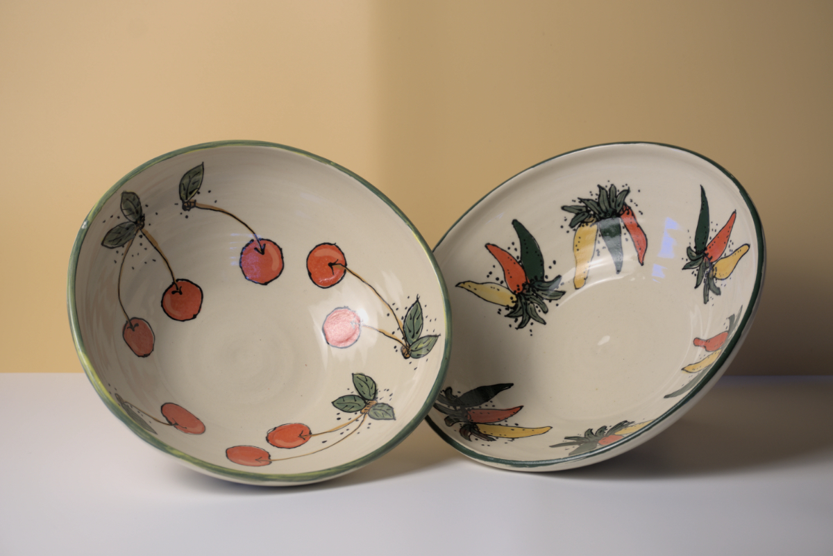 Hand painted decorative bowls