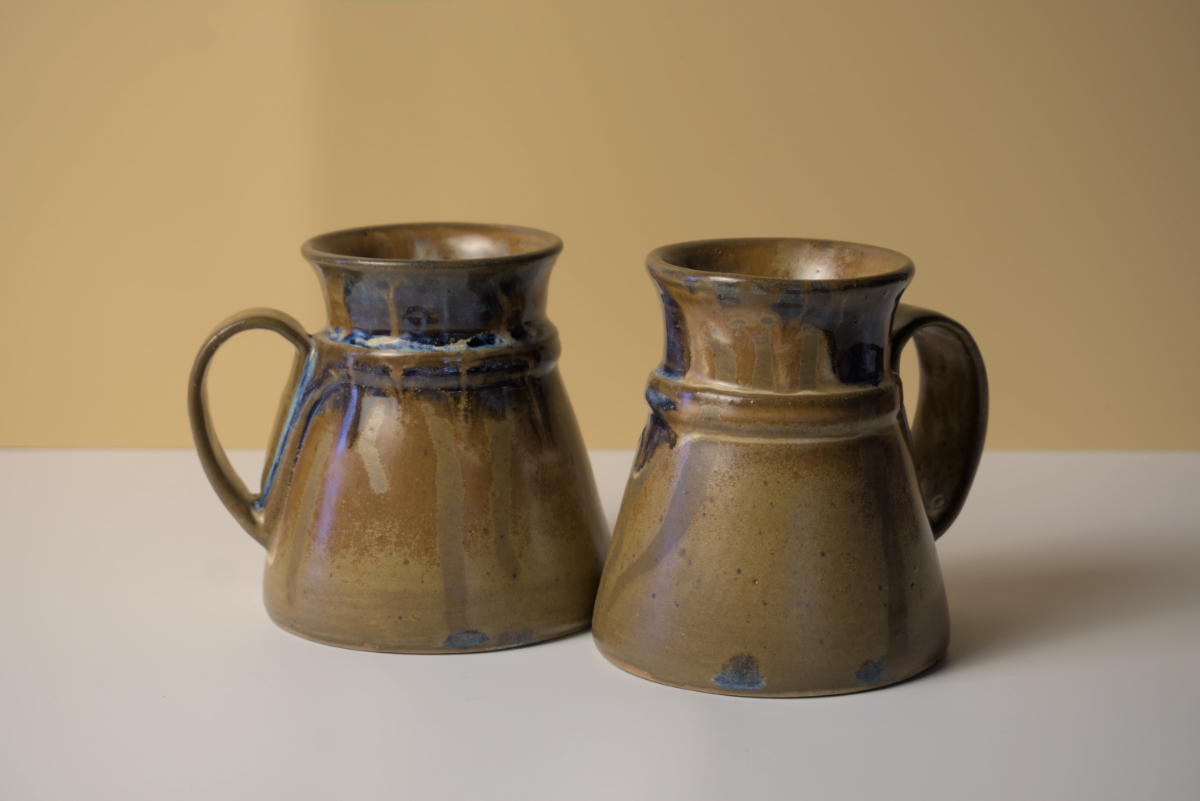 Unique mugs, ready for drinks